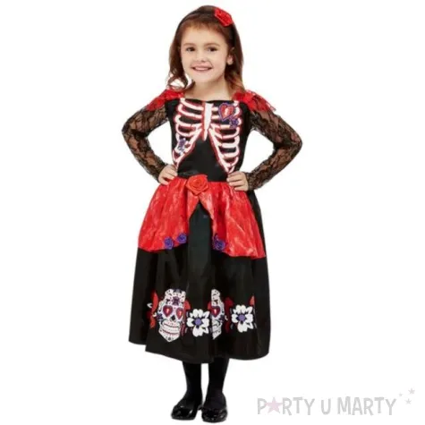 stroj dla dzieci meksykanska pani kosciotrup czarny smiffys 1 2 lata
