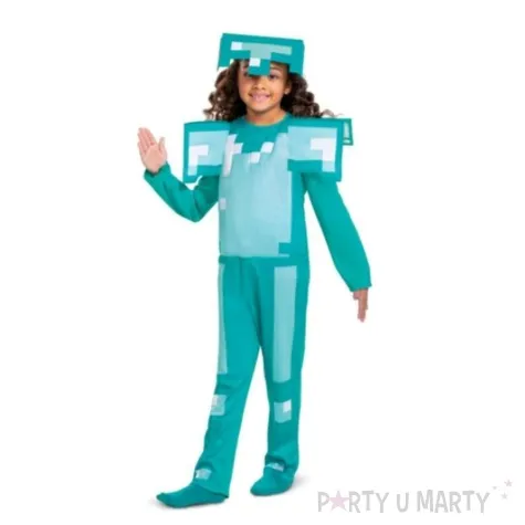 stroj dla dzieci minecraft diamentowa zbroja disguise costumes rozm 122 125 cm