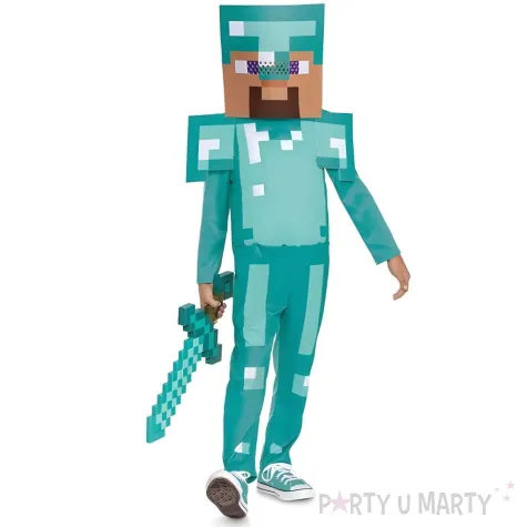 stroj dla dzieci minecraft diamentowy steve disguise rozm 98 104