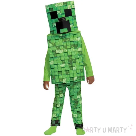 stroj dla dzieci minecraft kombinezon creepera zielony disguise rozm 134 146
