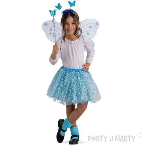 stroj dla dzieci motylek zestaw niebieski carnivaltoys rozm 98 116 cm