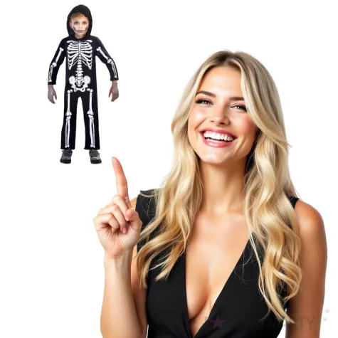 stroj dla dzieci mroczny szkieletor amscan 134 146 cm