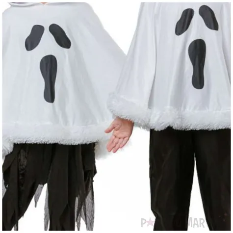 stroj dla dzieci na halloween ponczo z kapturem duszek duch uniwresalny