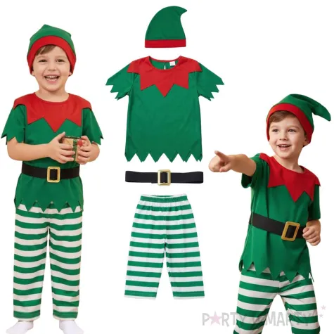 stroj dla dzieci na mikolajki boze narodzenie maly elfik rozm 92 140 cm