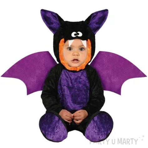 stroj dla dzieci nietoperz mini batman czarno fioletowy guirca 12 18 mies