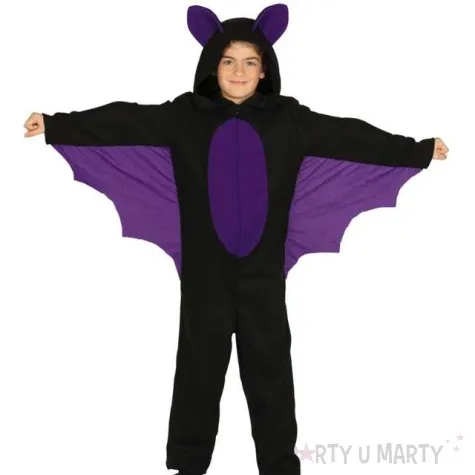 stroj dla dzieci nietoperz mini batman czarno fioletowy guirca 5 6 lat
