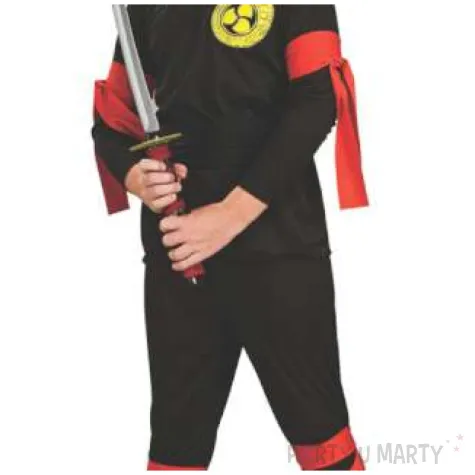 stroj dla dzieci ninja czerwone pasy czarny arpex rozm 110 120 cm