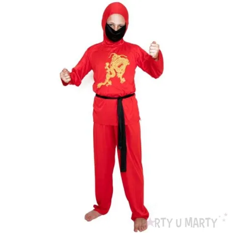 stroj dla dzieci ninja czerwony arpex rozm 110 120 cm