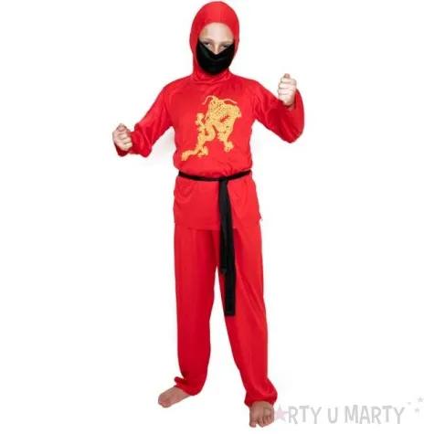 stroj dla dzieci ninja czerwony arpex rozm 110 120 cm