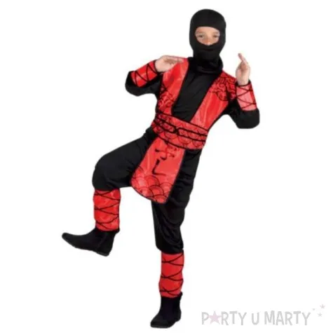 stroj dla dzieci ninja czerwony wojownik partytino 122 128 cm