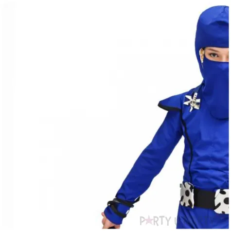 stroj dla dzieci ninja niebieski partydeco rozm 116 128 cm
