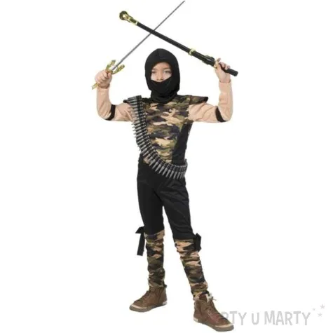 stroj dla dzieci ninja wojownik funny fashion 128 cm