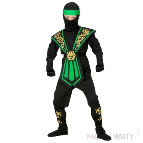 stroj dla dzieci ninja zielony wojownik widmann 146 152 cm