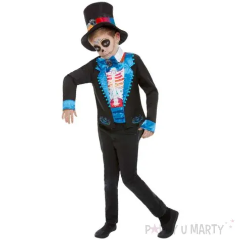 stroj dla dzieci pan mlody swieto zmarlych czarny smiffys rozm 130 140 cm