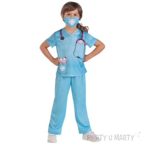 stroj dla dzieci pani doktor eko blekitny amscan 92 98 cm