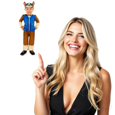 stroj dla dzieci paw patrol chase z czapka amscan 2 3 lat