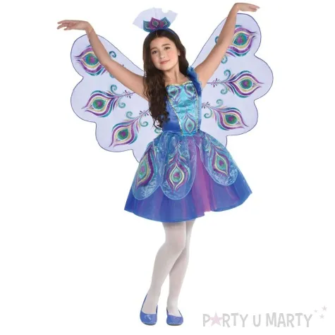 stroj dla dzieci paw ze skrzydlami amscan rozm 116 122 cm