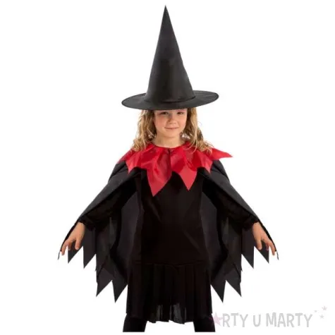 stroj dla dzieci peleryna czarownicy czarny carnival toys rozm 4 9 lat