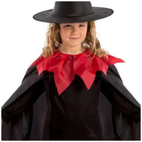 stroj dla dzieci peleryna czarownicy czarny carnival toys rozm 4 9 lat