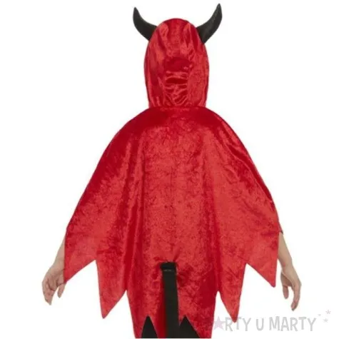 stroj dla dzieci peleryna diabelek smiffys czerwony roz uniw