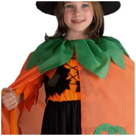 stroj dla dzieci peleryna dynia w kapeluszu pomaranczowa carnival toys