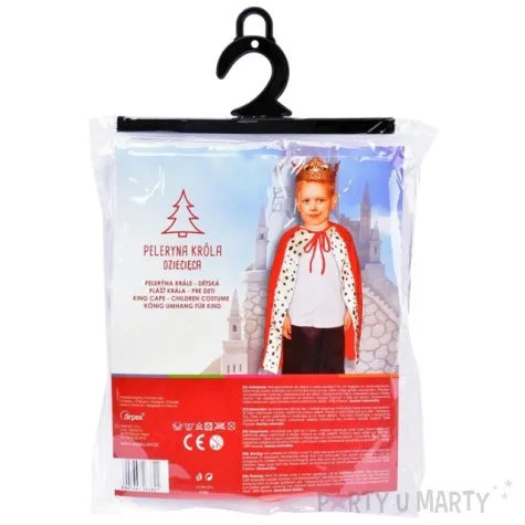 stroj dla dzieci peleryna krola czerwona rozm uniwersalny arpex