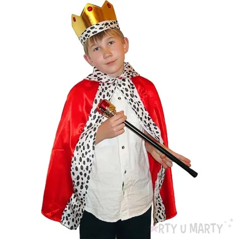 stroj dla dzieci peleryna krola kraszek czerwona roz uniw