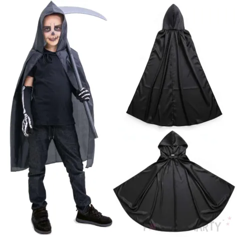 stroj dla dzieci peleryna smierci czarny partypal rozm 164 cm