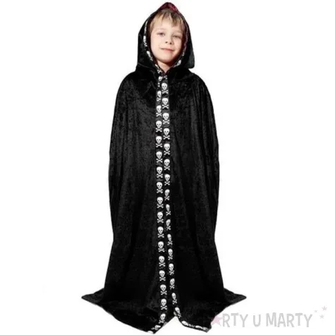 stroj dla dzieci peleryna w czaszki z kapturem 110 120