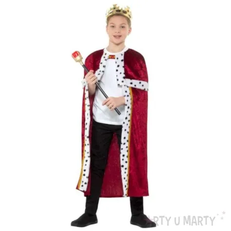 stroj dla dzieci peleryna z korona i berlem smiffys 97cm