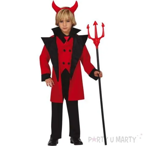 stroj dla dzieci piekielny diabel czarno czerwony guirca 10 12 lat