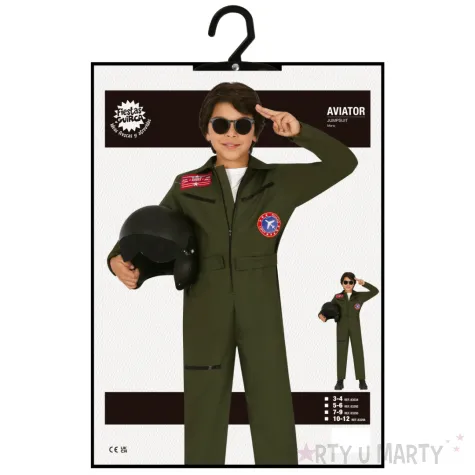 stroj dla dzieci pilot w kombinezonie zolnierz guirca 10 12 lat rozm 146 152 cm