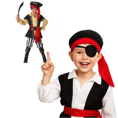 stroj dla dzieci pirat deluxe party tino rozm 134 140 cm