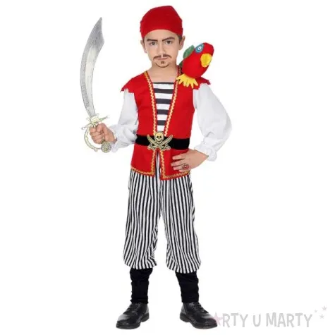 stroj dla dzieci pirat z papuga widmann 98 104 cm