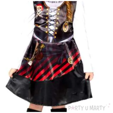 stroj dla dzieci piratka eko czarny amscan 116 128 cm