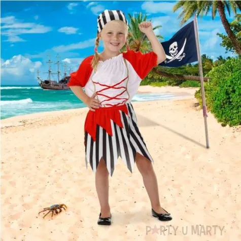 stroj dla dzieci piratka jackie folat rozm 116 134 cm