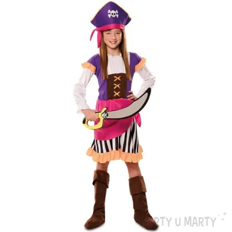 stroj dla dzieci piratka kolorowa fyasa 110 120 cm