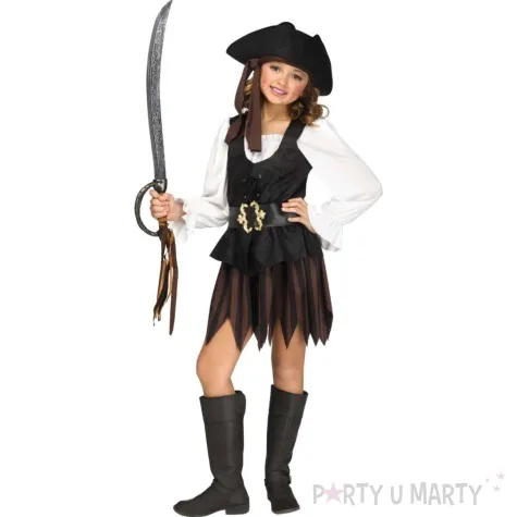 stroj dla dzieci piratka korsarka z karaibow partytino 122 128 cm