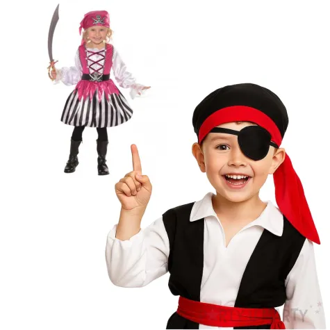 stroj dla dzieci piratka rozowa kraszek rozm 8 10 lat