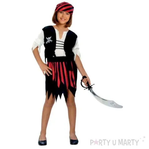 stroj dla dzieci piratka w paski arpex 110 120 cm