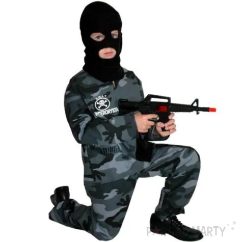 stroj dla dzieci policjant antyterrorysta partytino 110 116 cm