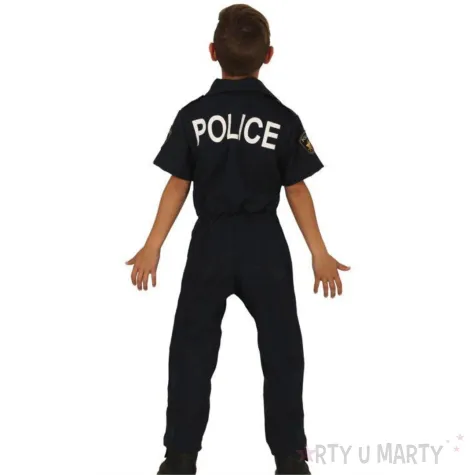 stroj dla dzieci policjant usa czarny guirca rozm 104 116 cm