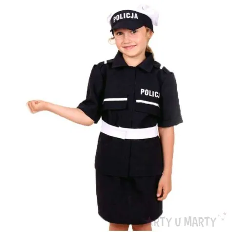 stroj dla dzieci policjantka kraszek rozm 122 128 cm