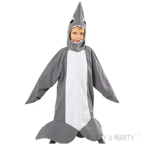 stroj dla dzieci rekinek szary kraszek rozm 98 104 cm