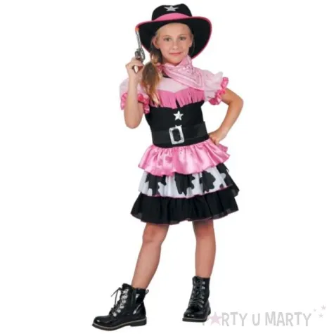 stroj dla dzieci rozowa kowbojka godan rozm 110 120