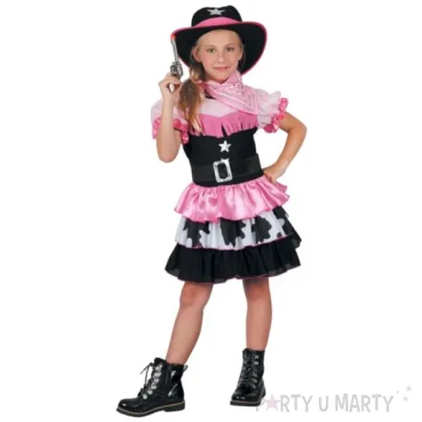 stroj dla dzieci rozowa kowbojka godan rozm 130 140