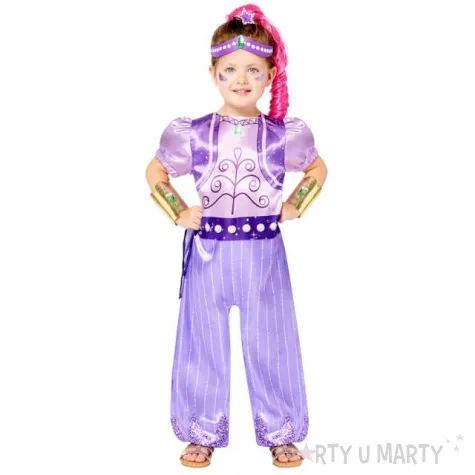 stroj dla dzieci shimmer i shine fioletowy amscan 104 116 cm