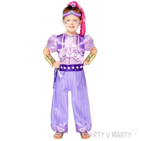 stroj dla dzieci shimmer i shine fioletowy amscan 98 104 cm