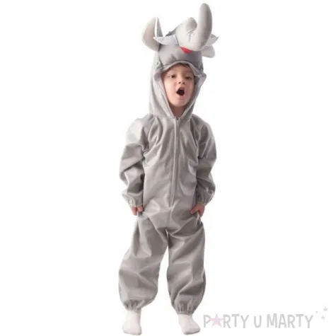 stroj dla dzieci slodki slonik szary godan 98 104 cm