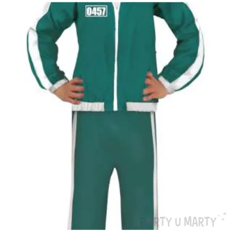 stroj dla dzieci sportowy dres squid chlopiecy zielony guirca rozm 104 110 cm